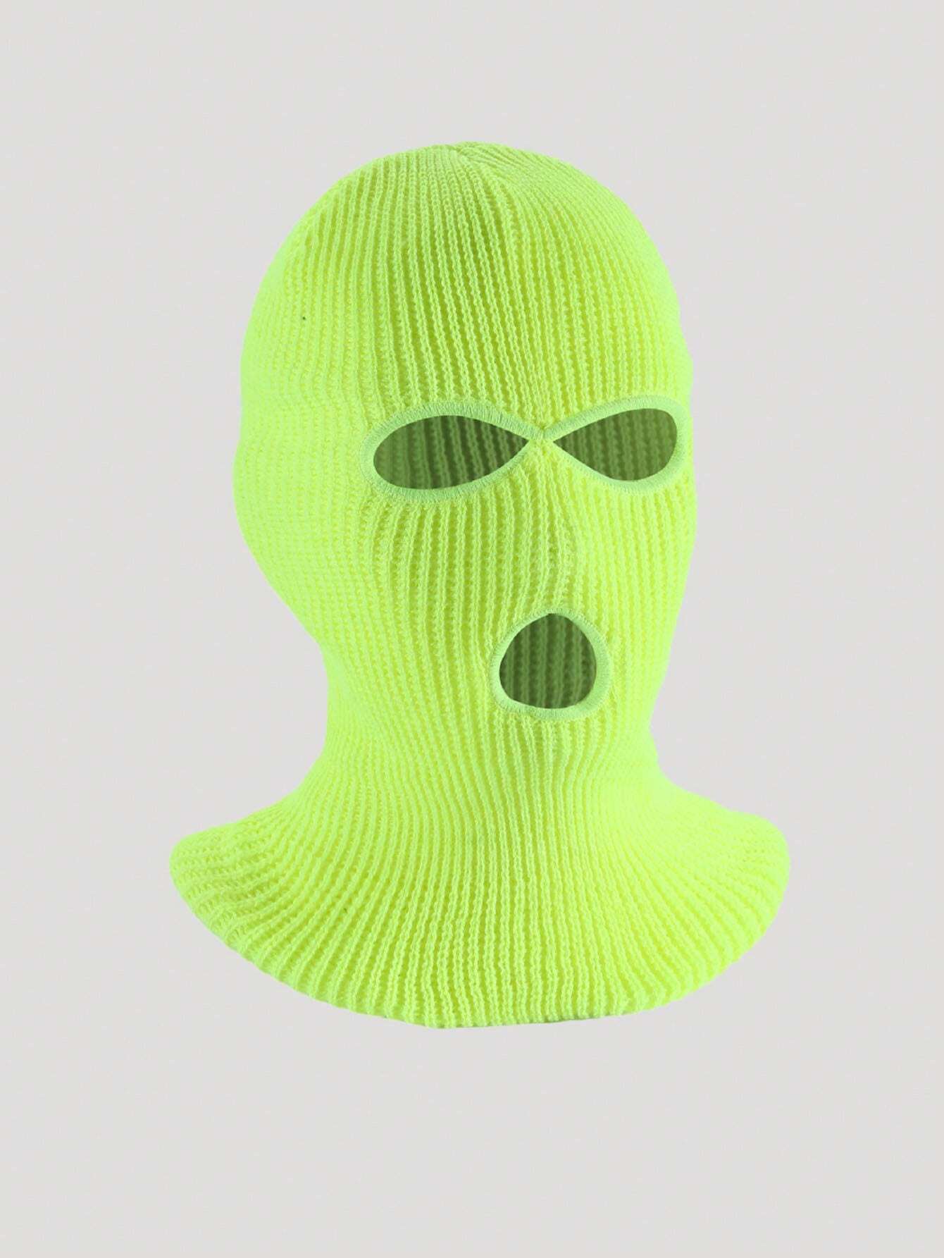 SHEIN 1Pc Unisex Full Face Cover Ski Mask Fluorescent Green