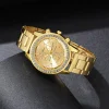 SHEIN 1pc Ladies Watch Gold Watch Women's Casual Business Quartz Watch
