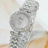SHEIN 1pc Rhinestone Decor Quartz Watch & 2pcs Rhinestone Decor Bracelet Holiday