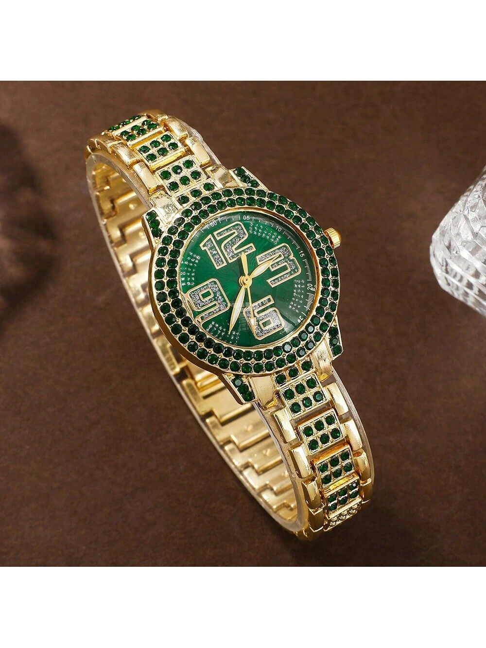 SHEIN 6pcs Women's Fashion Crystal Quartz Watch