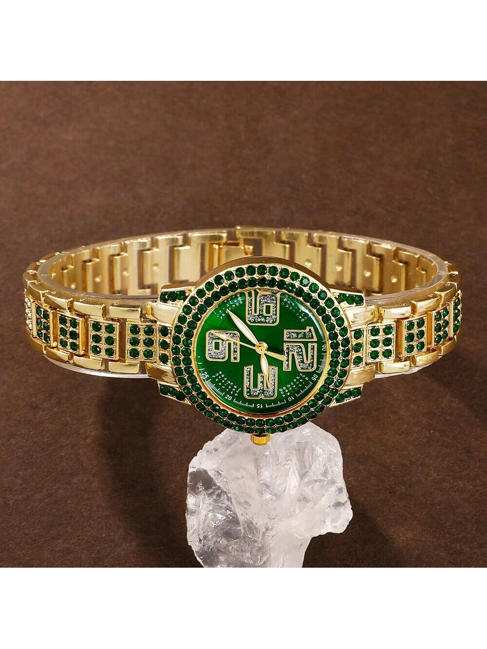 SHEIN 6pcs Women's Fashion Crystal Quartz Watch