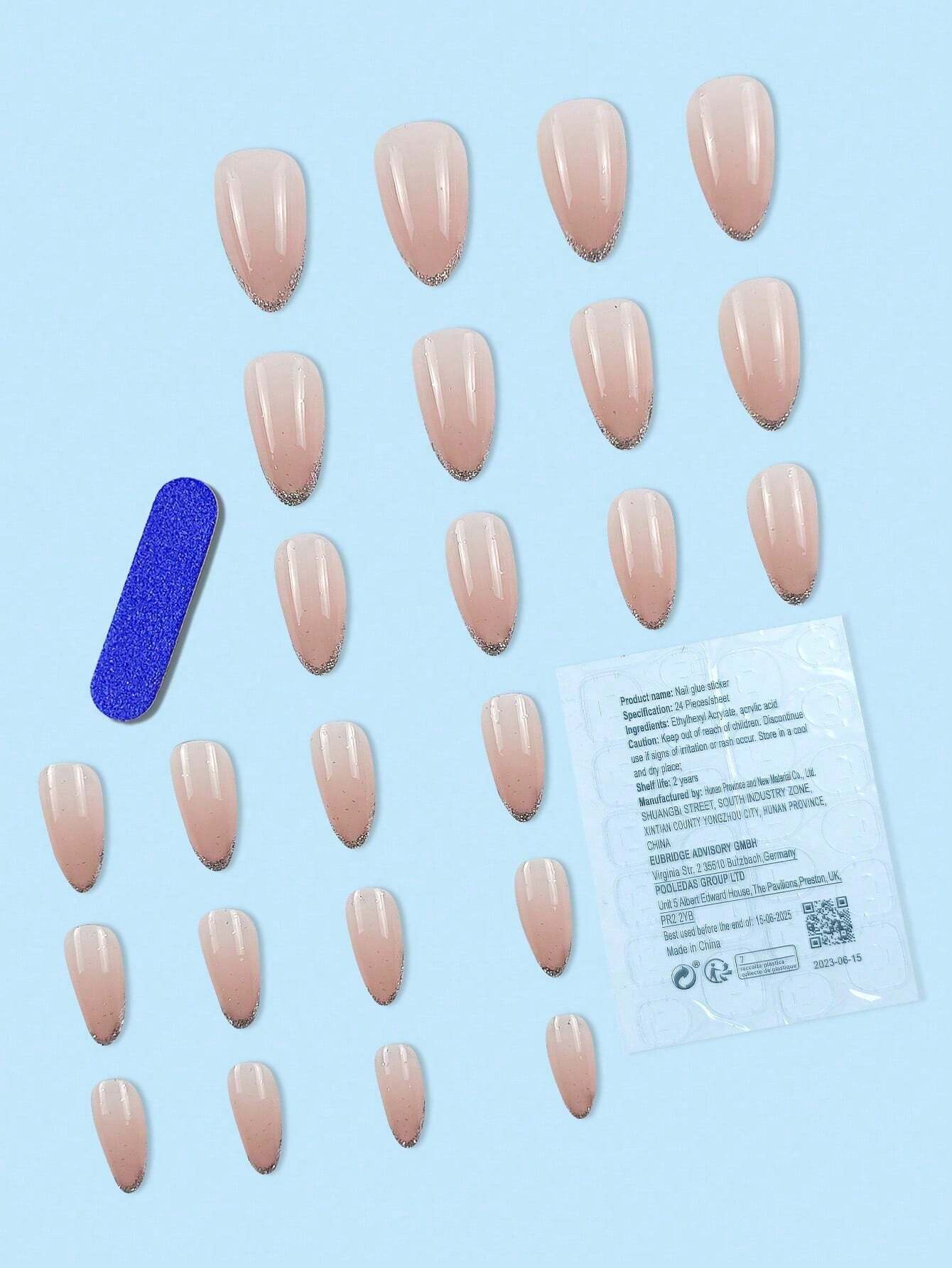 SHEIN Beautify And Charm Yourself - 24pcs Short French Gradient Pink & White - Image 2