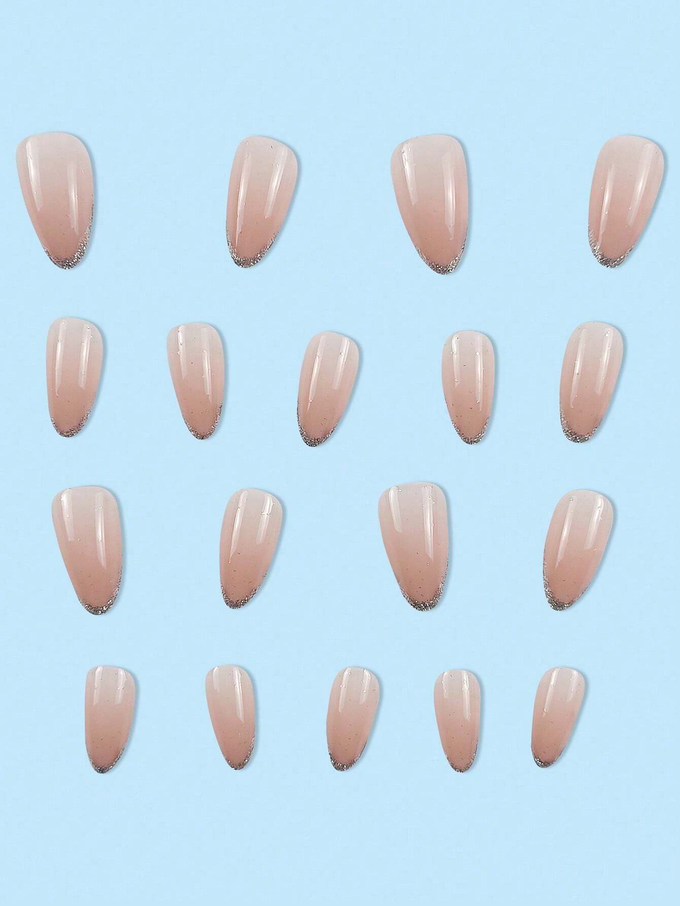 SHEIN Beautify And Charm Yourself - 24pcs Short French Gradient Pink & White - Image 3