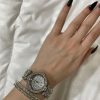 SHEIN 1pc Rhinestone Decor Quartz Watch & 2pcs Rhinestone Decor Bracelet Holiday