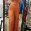SHEIN SXY Solid Crop Top & Wide Leg Pants