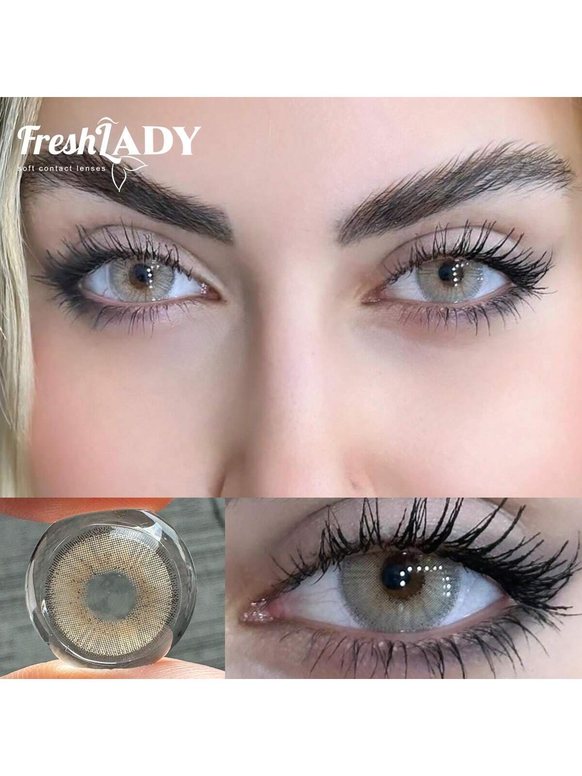 SHEIN Freshlady Moonlight Pansy Colored Contact Lenses