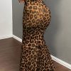 SHEIN Slayr 2024 New Summer Elegant And Sexy Leopard Print Slim Fit Mermaid Skirt