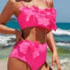 SHEIN Swim Women's Summer Beach Hot Pink