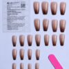 SHEIN 24Pcs Long Coffin Press On Nails