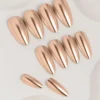 SHEIN VV MEI JIA ER 24pcs Cool Nail Medium Almond Press On Nails
