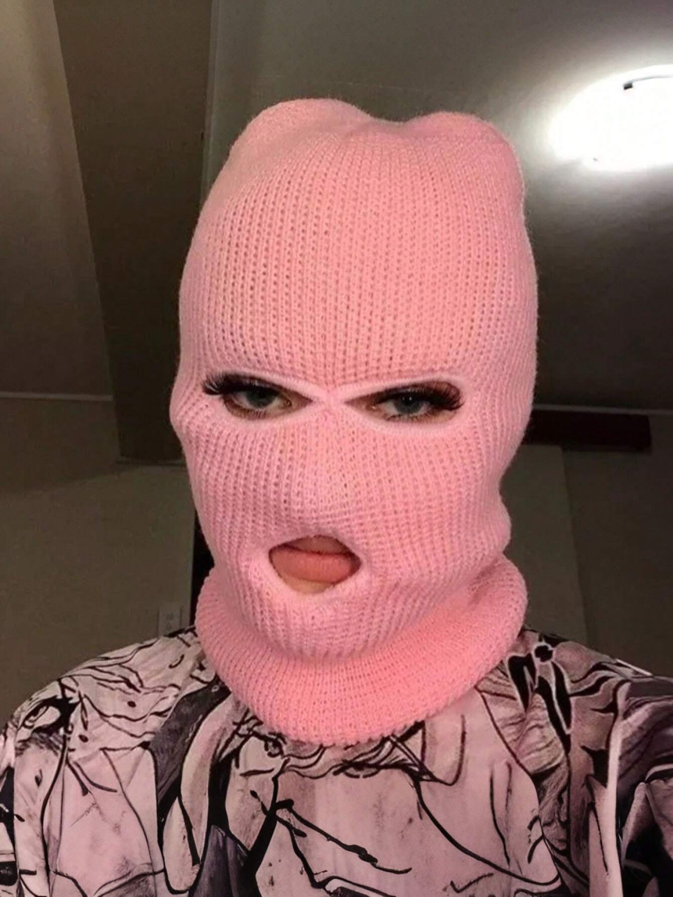 shein 1Pc Unisex Full Face Cover Ski Mask