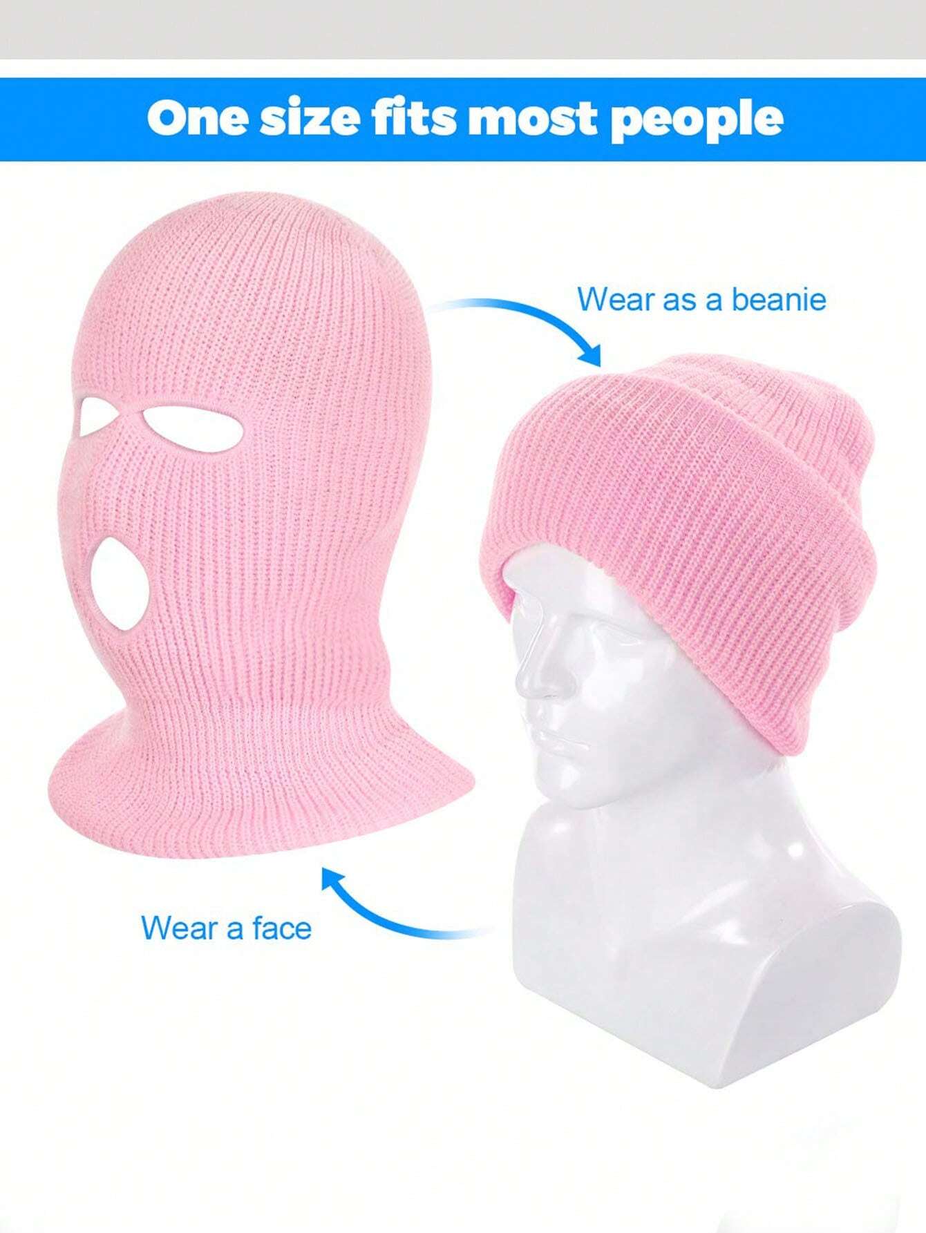 shein 1Pc Unisex Full Face Cover Ski Mask