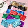 SHEIN 1 Set Of Sequin Elastic Waistband Women's Buckle