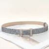 SHEIN 1pc Women's Fashion Rhinestone Decorated Belt PU