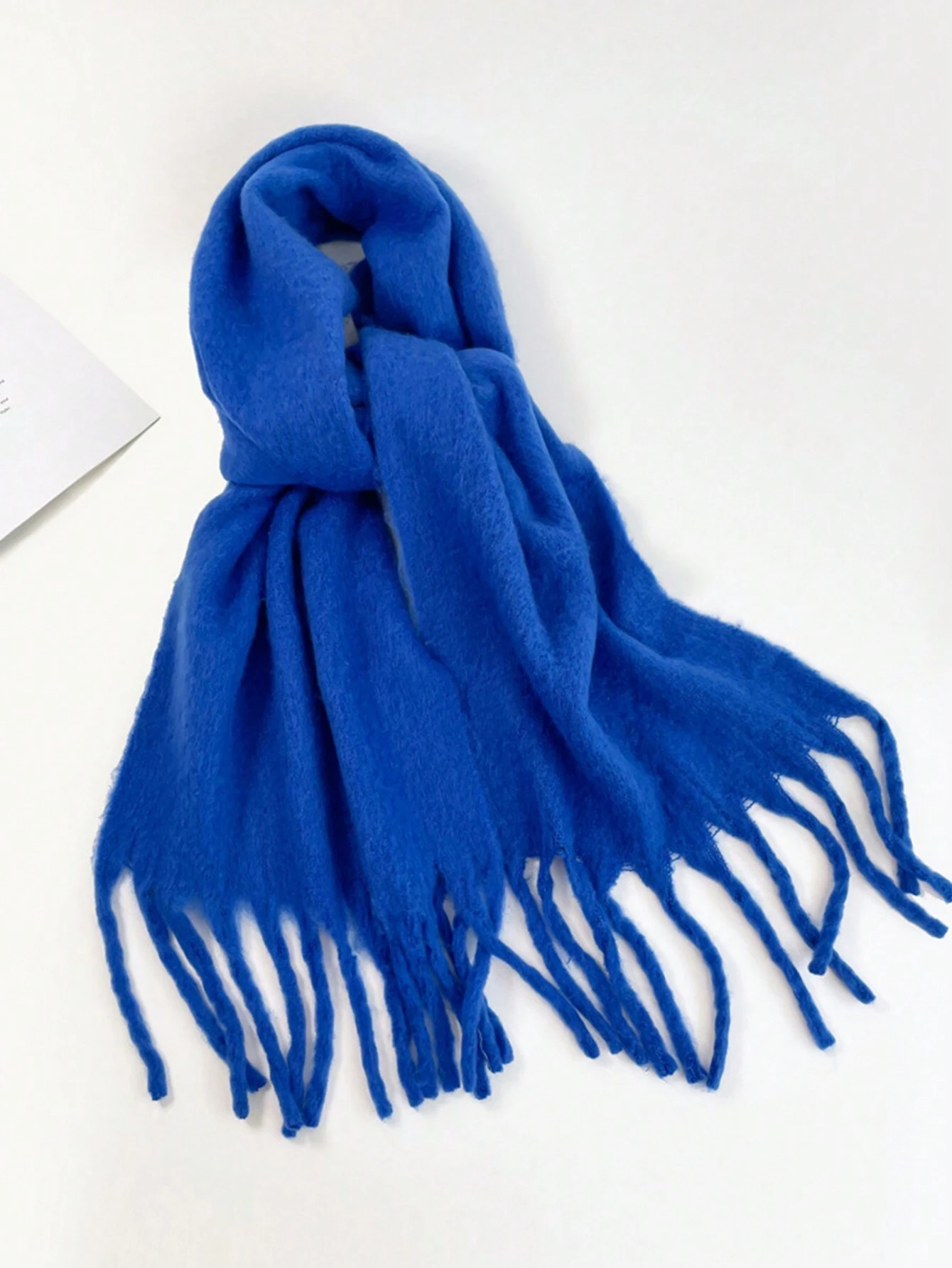 SHEIN 1pc Women's Fuzzy Long Scarf With Tassel
