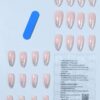 SHEIN 24Pcs/Set Press On Nails Long Almond Gradient Glitter