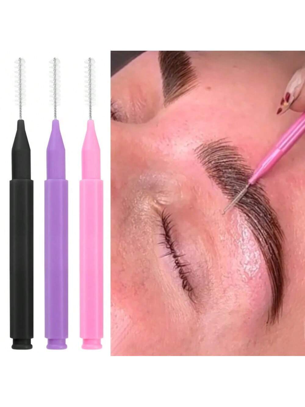 SHEIN 5pcs/Set Disposable Eyebrow Mini Brush And Brow Lift Tool