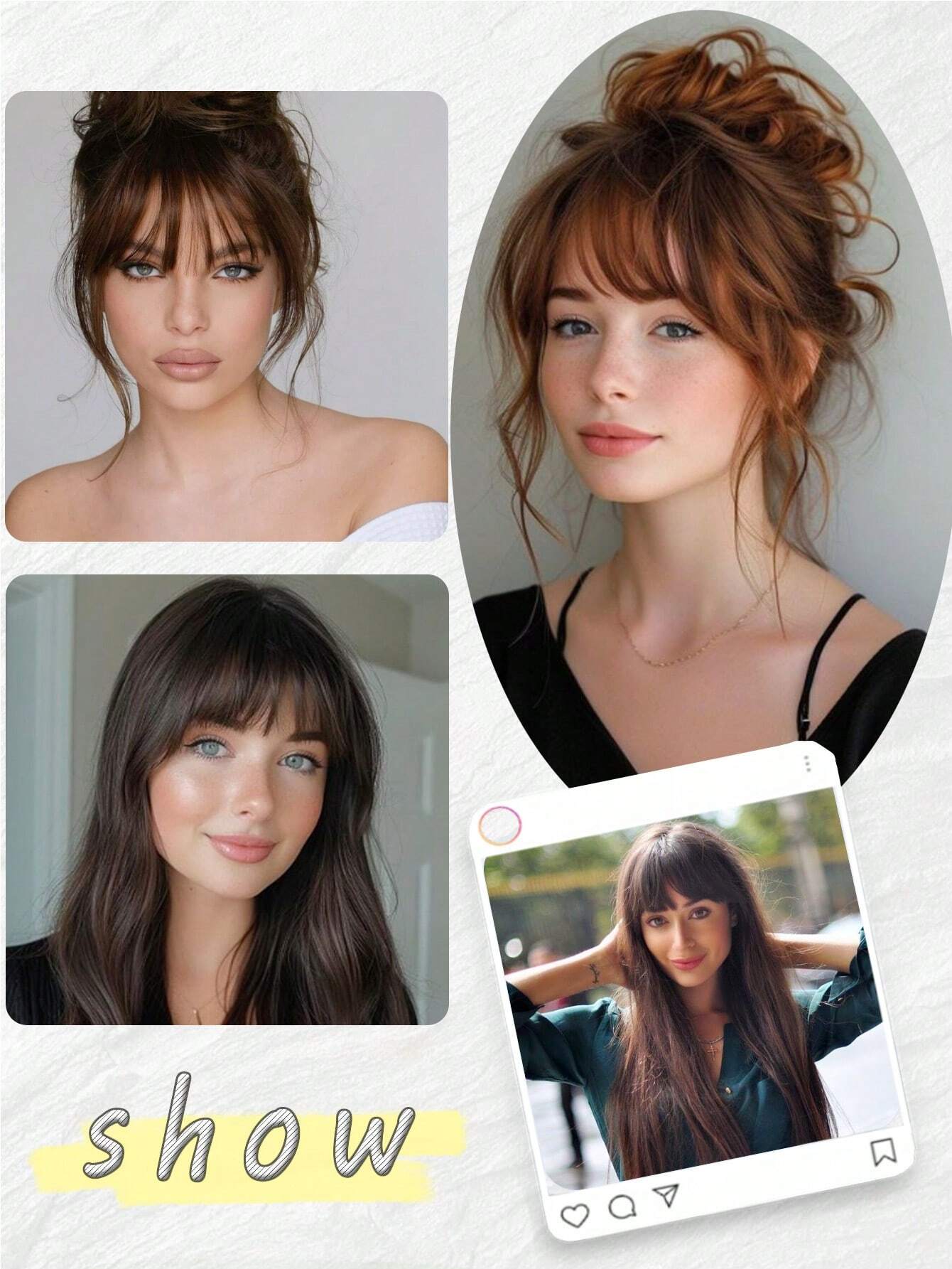 SHEIN Clip In Bangs 8 Inch Hair Bangs Clip In Hair Extensions