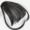 SHEIN Clip In Bangs Front Neat Black Brown Bangs Hairpiece