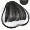 SHEIN Clip In Bangs Front Neat Black Brown Bangs Hairpiece