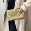 Crocodile Pattern, Stone Texture, Minimalist Fashion Casual PU Solid Color Clutch Envelope Bag
