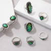 SHEIN imoli 8pcs Rhinestone Decor Ring