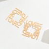 SHEIN 1pair Autumn New Arrivals Exaggerated Letter Design Stud Earrings
