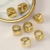 SHEIN 7pcs Resin Chunky Casual Minimalist Ring