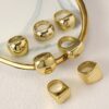 SHEIN 7pcs Resin Chunky Casual Minimalist Ring