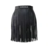 SHEIN High Waist Faux Leather Tassel Belt Suitable
