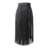 SHEIN High Waist Faux Leather Tassel Belt Suitable