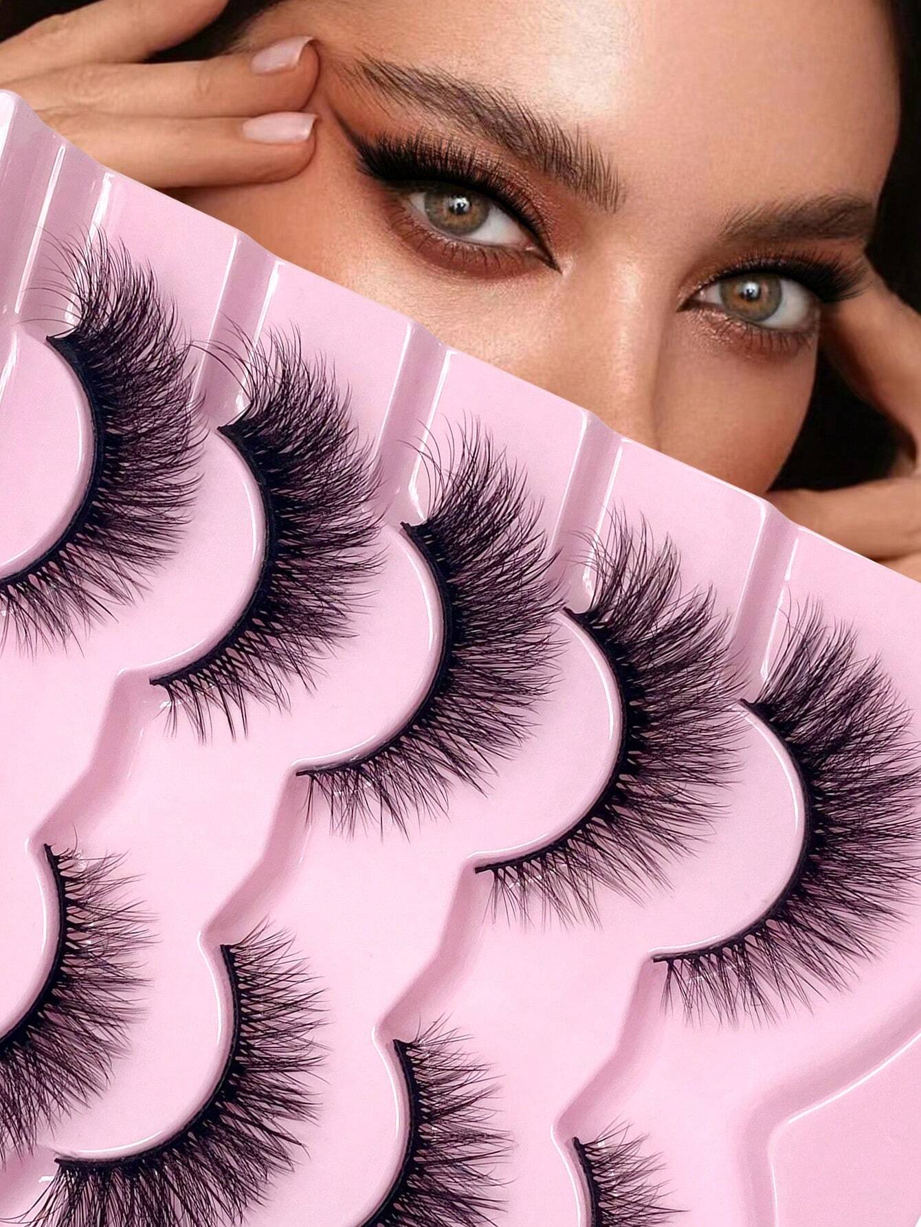 SHEIN 5 Pairs Natural Look False Eyelashes