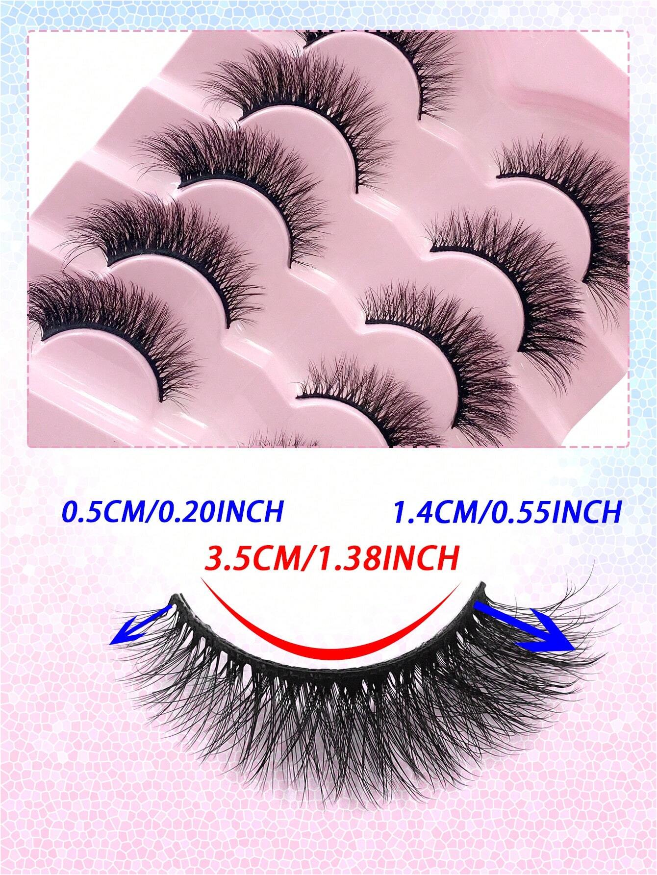 SHEIN 5 Pairs Natural Look False Eyelashes