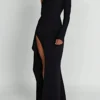 SHEIN Asymmetrical Neck Split Thigh Dress