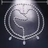 SHEIN Rhinestone Multi layer Water Drop Forehead Chain Headband Hair
