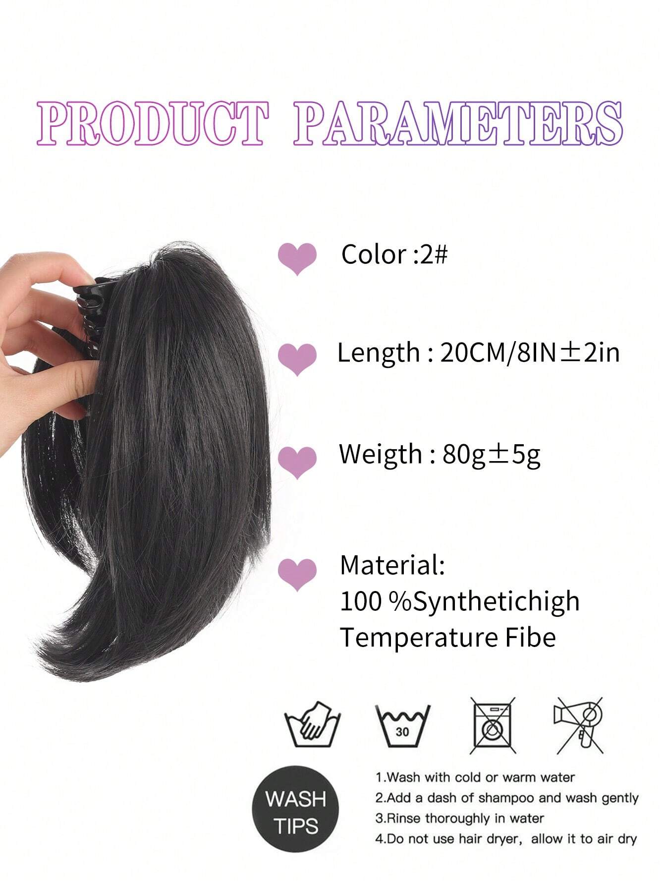 SHEIN Synthetic Curly Hair Bun Chignon Messy Elastic Band Scrunchies