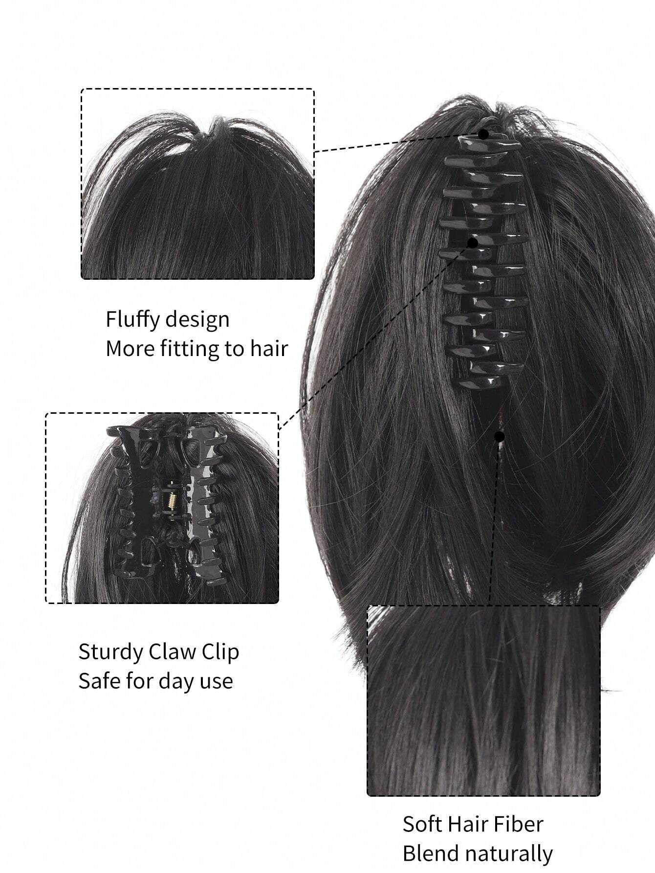 SHEIN Synthetic Curly Hair Bun Chignon Messy Elastic Band Scrunchies