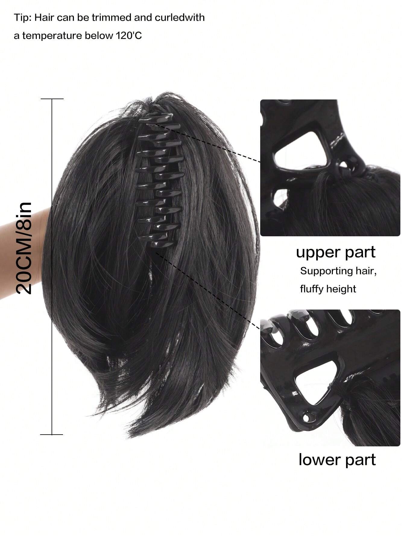 SHEIN Synthetic Curly Hair Bun Chignon Messy Elastic Band Scrunchies