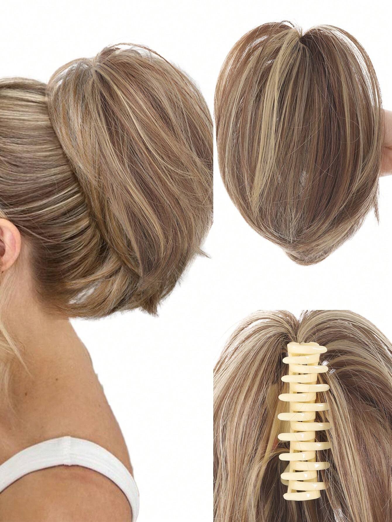 SHEIN Synthetic Curly Hair Bun Chignon Messy Elastic Band Scrunchies