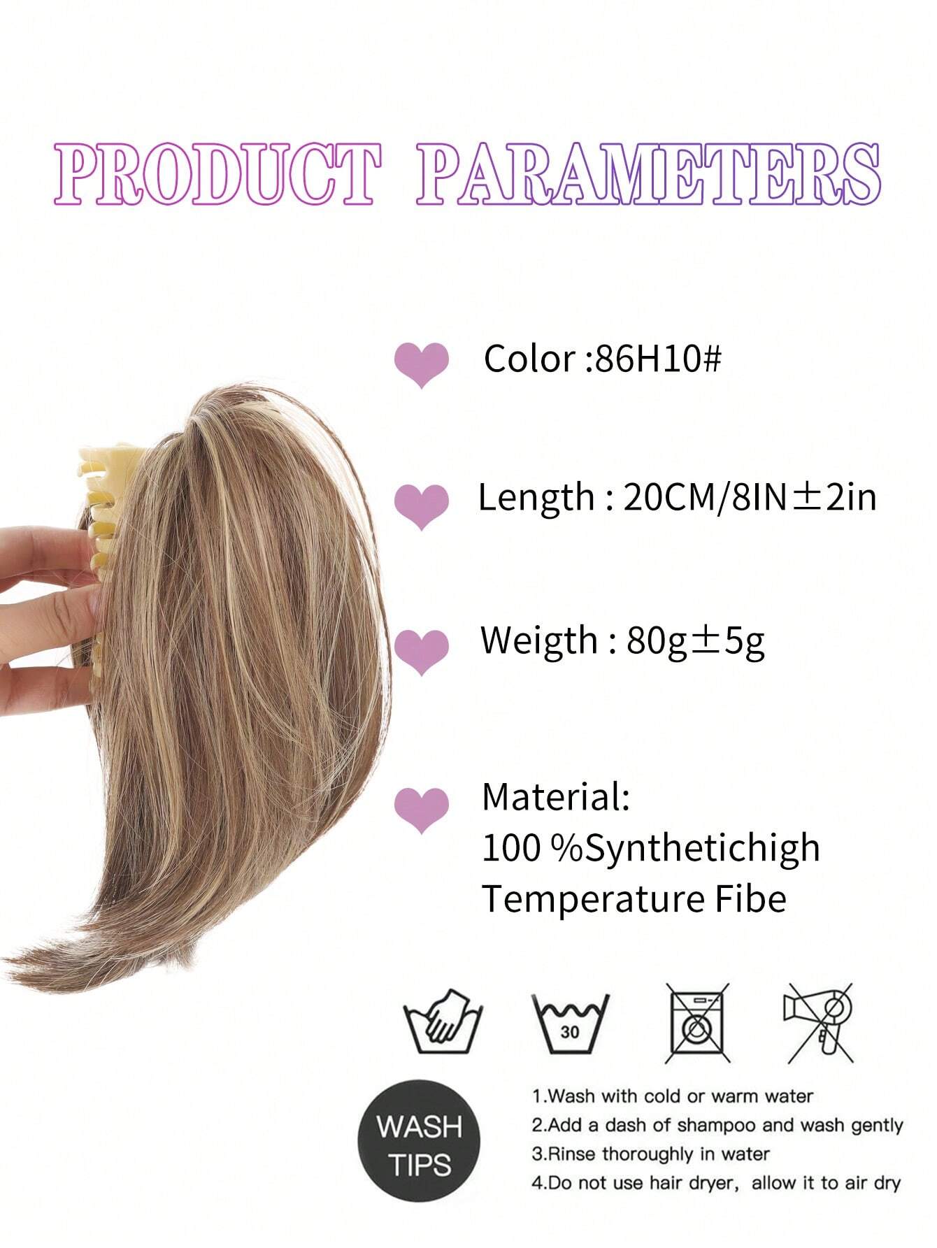 SHEIN Synthetic Curly Hair Bun Chignon Messy Elastic Band Scrunchies