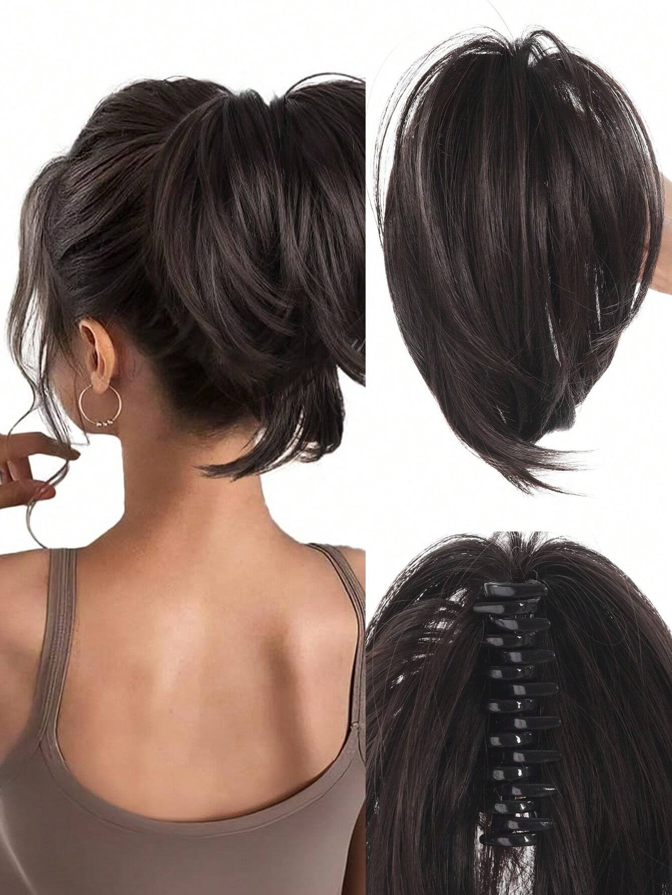 SHEIN Synthetic Curly Hair Bun Chignon Messy Elastic Band Scrunchies