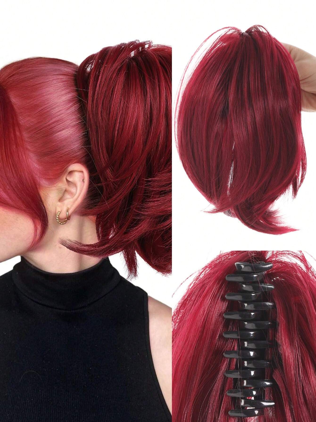 SHEIN Synthetic Curly Hair Bun Chignon Messy Elastic Band Scrunchies