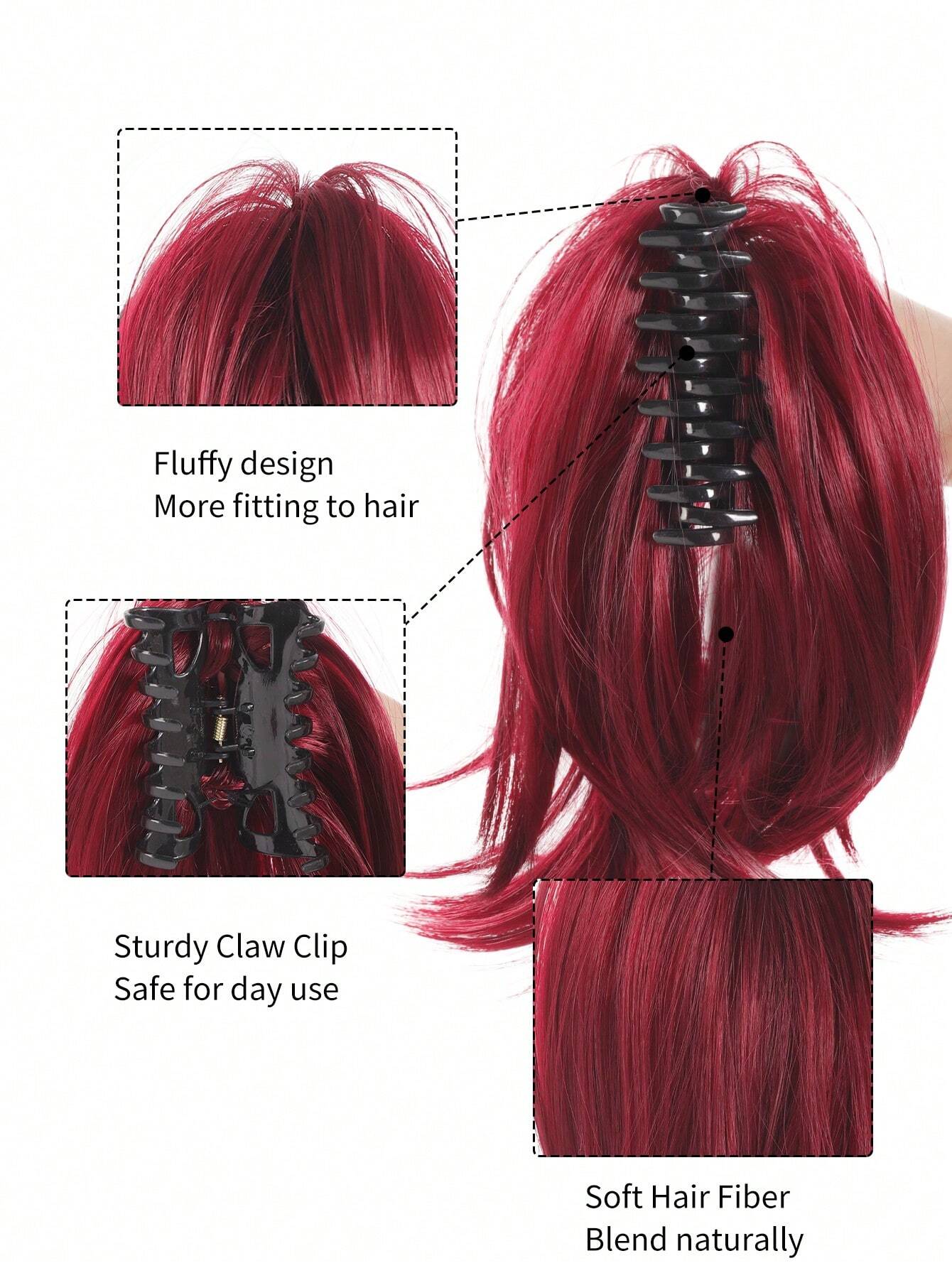 SHEIN Synthetic Curly Hair Bun Chignon Messy Elastic Band Scrunchies