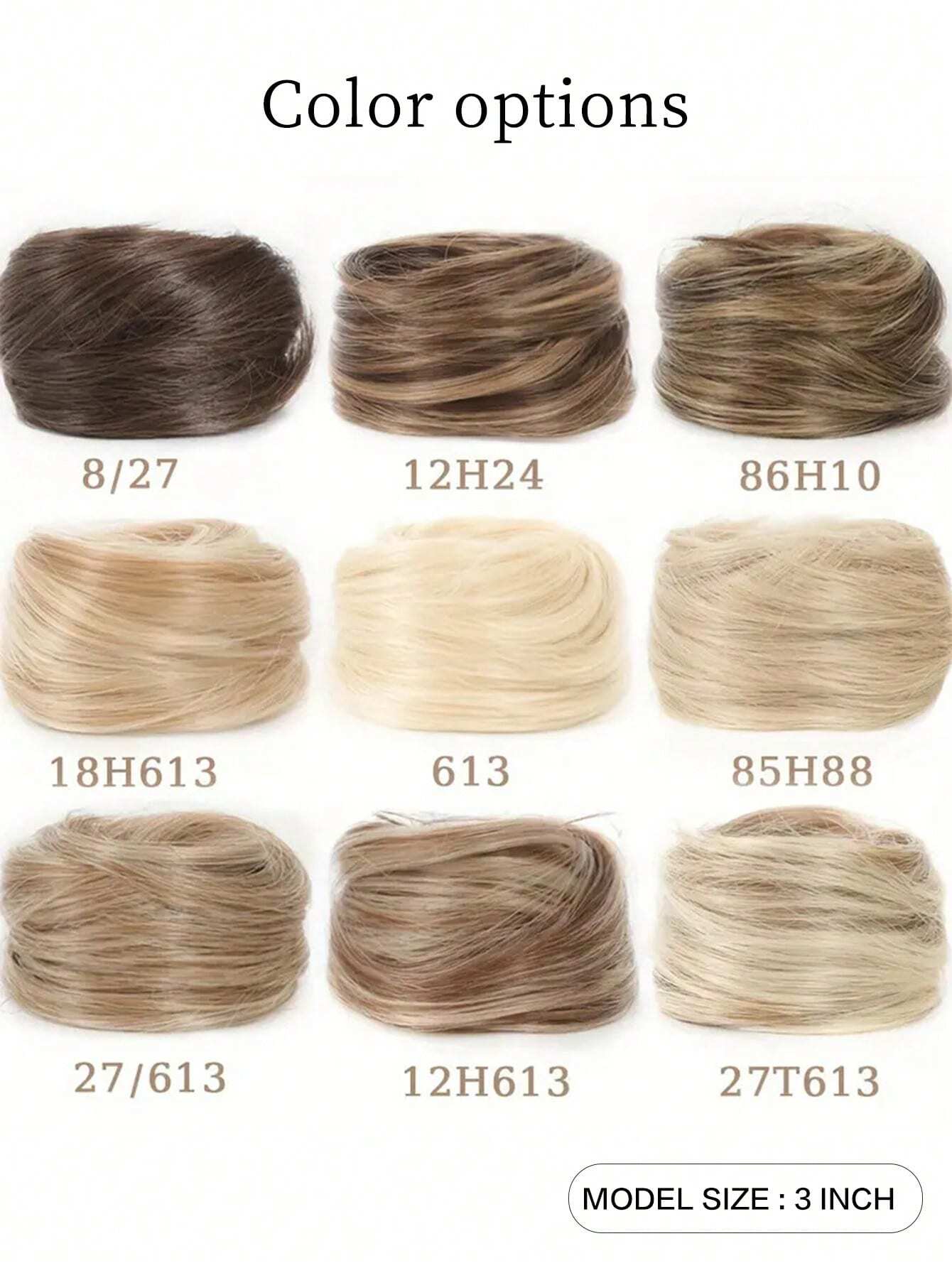 SHEIN Synthetic Hair Short Curly Chignon Clip On Hair