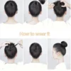 SHEIN Synthetic Hair Short Curly Chignon Clip On Hair