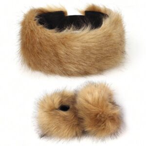 SHEIN Fluffy Beret Hat Warm And Versatile Fluffy Cap True Color