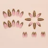 SHEIN 24 Long Almond Shaped Press On Nails
