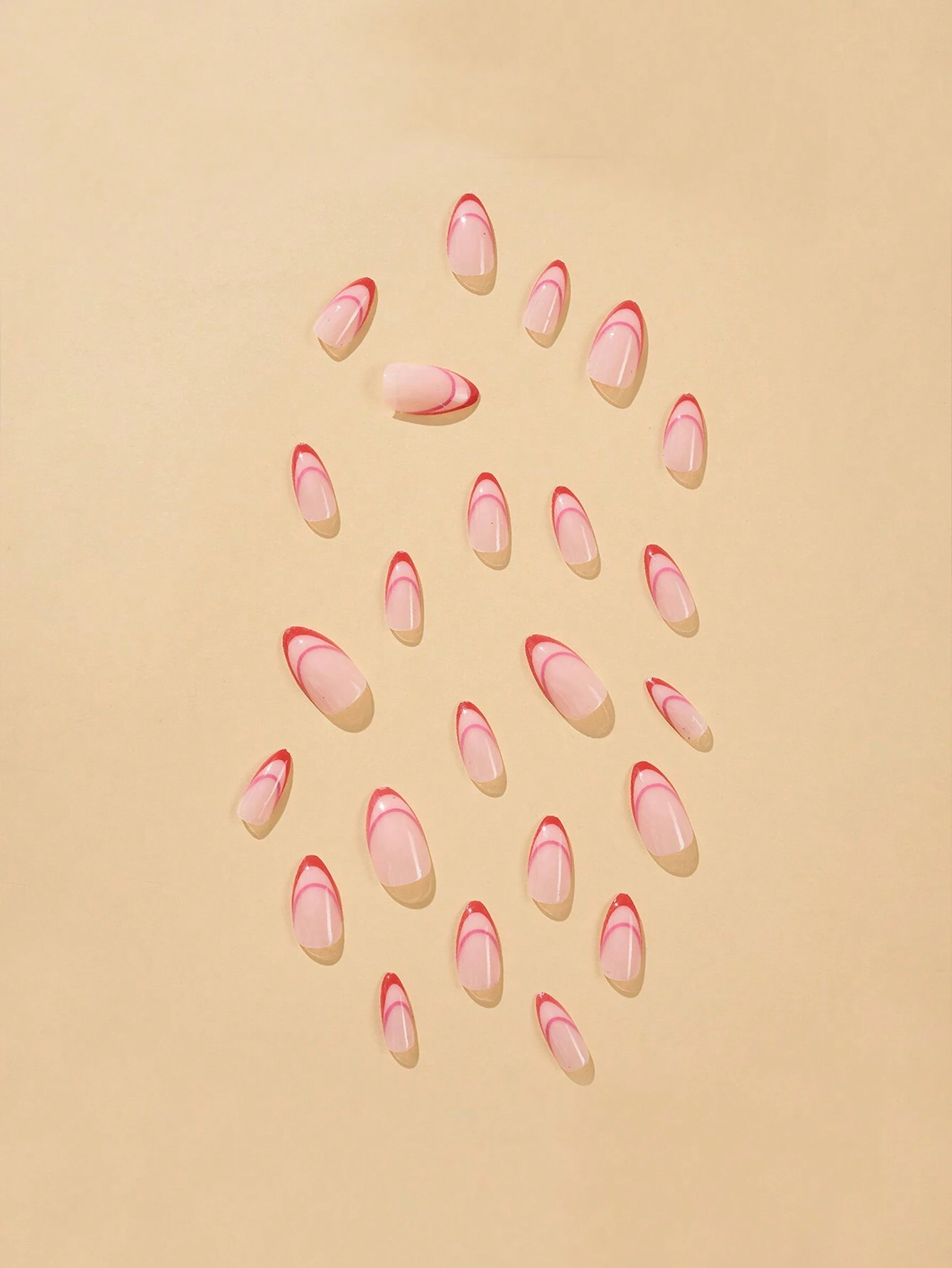 SHEIN 24pcs Medium Almond Press On Nails