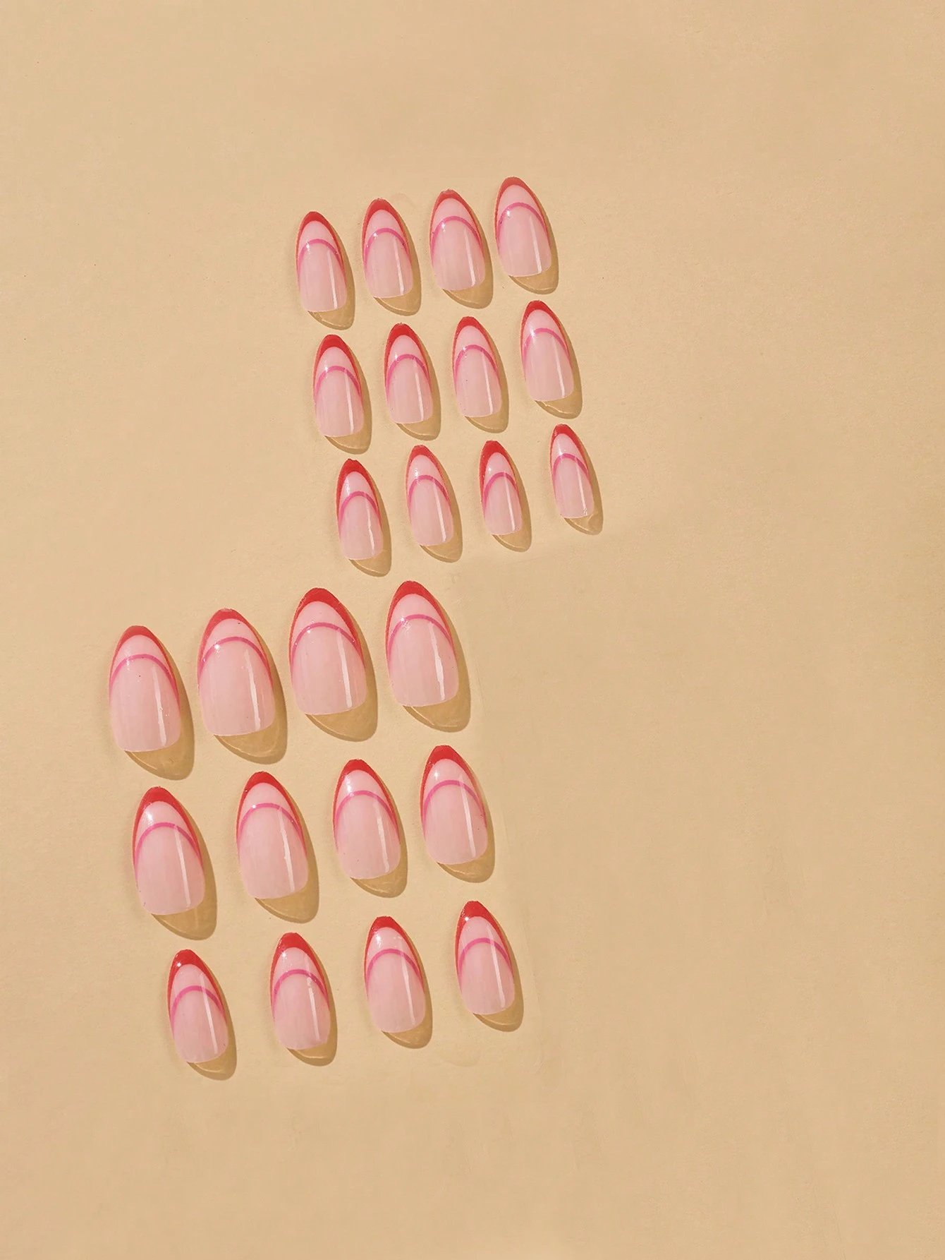 SHEIN 24pcs Medium Almond Press On Nails