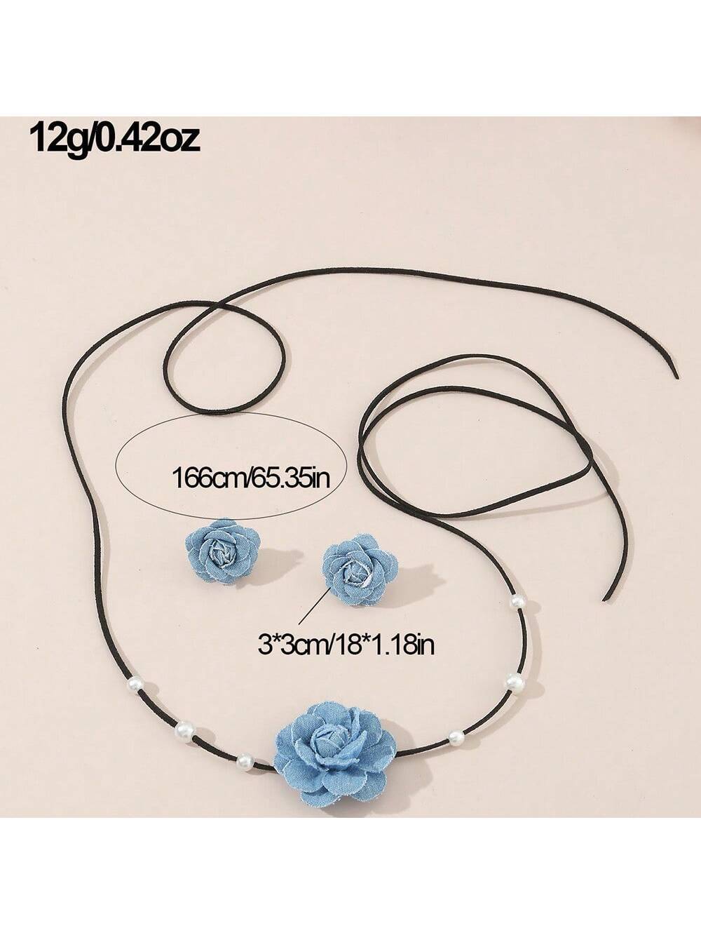 SHEIN 3pcs Set Necklace Earrings Jewelry Set